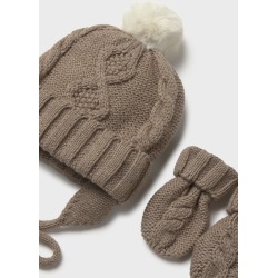 Conjunto gorro y manoplas tricot bebe mayoral