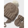 Conjunto gorro y manoplas tricot bebe mayoral