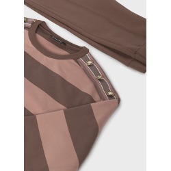 Conjunto pantalón y jersey rayas chica mayoral