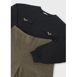 Conjunto pantalón jacquard chica mayoral