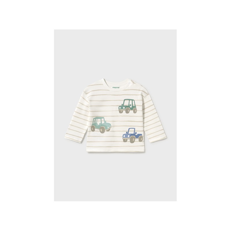 Camiseta rayas coche bebé niño mayoral