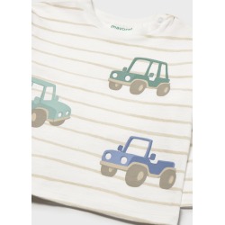 Camiseta rayas coche bebé niño mayoral