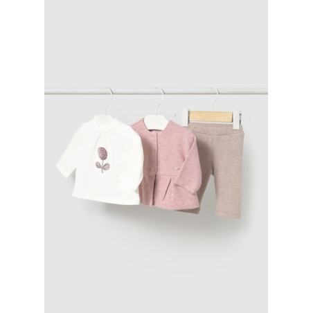 Conjunto 3 piezas leggings bebe niña mayoral
