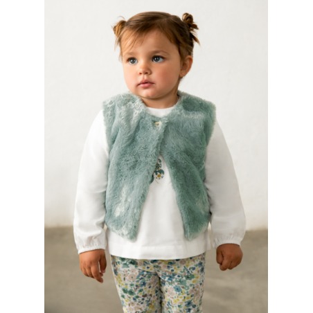 Conjunto 3 piezas chaleco bebé niña mayoral