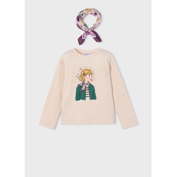 Camiseta con pañuelo niña mayoral