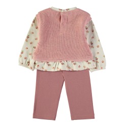 Conjunto estampado flores bebe niña babybol