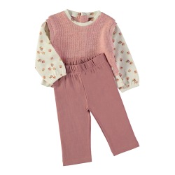 Conjunto estampado flores bebe niña babybol