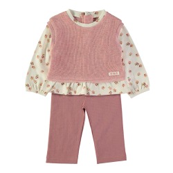 Conjunto estampado flores bebe niña babybol