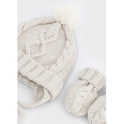 Conjunto gorro y manoplas tricot bebe mayoral