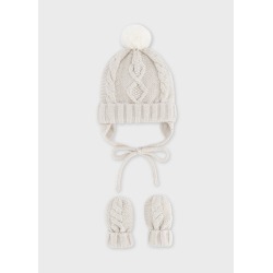 Conjunto gorro y manoplas tricot bebe mayoral