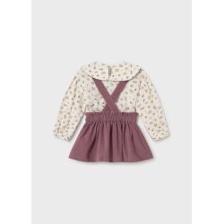 Conjunto falda tirantes y blusa bebé niña mayoral