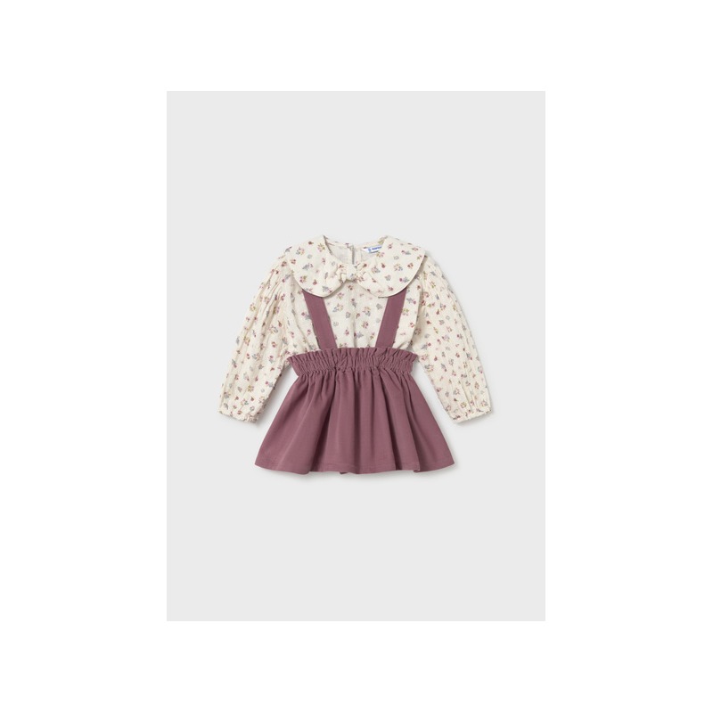 Conjunto falda tirantes y blusa bebé niña mayoral