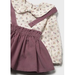 Conjunto falda tirantes y blusa bebé niña mayoral