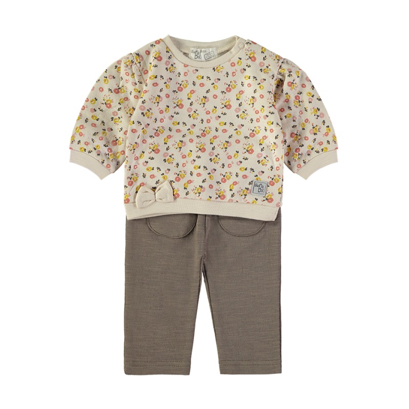 Chandal estampado flores bebe niña babybol