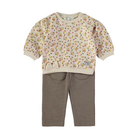 Chandal estampado flores bebe niña babybol
