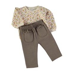Chandal estampado flores bebe niña babybol