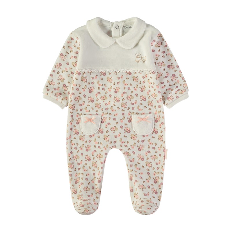 Pelele bebe niña flores babybol