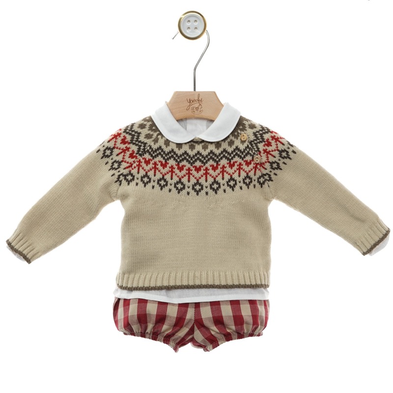 Conjunto bebe 3 piezas "Greca" Yoedu