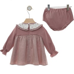 Vestido bebe con braguita "Familia Trineo" Yoedu