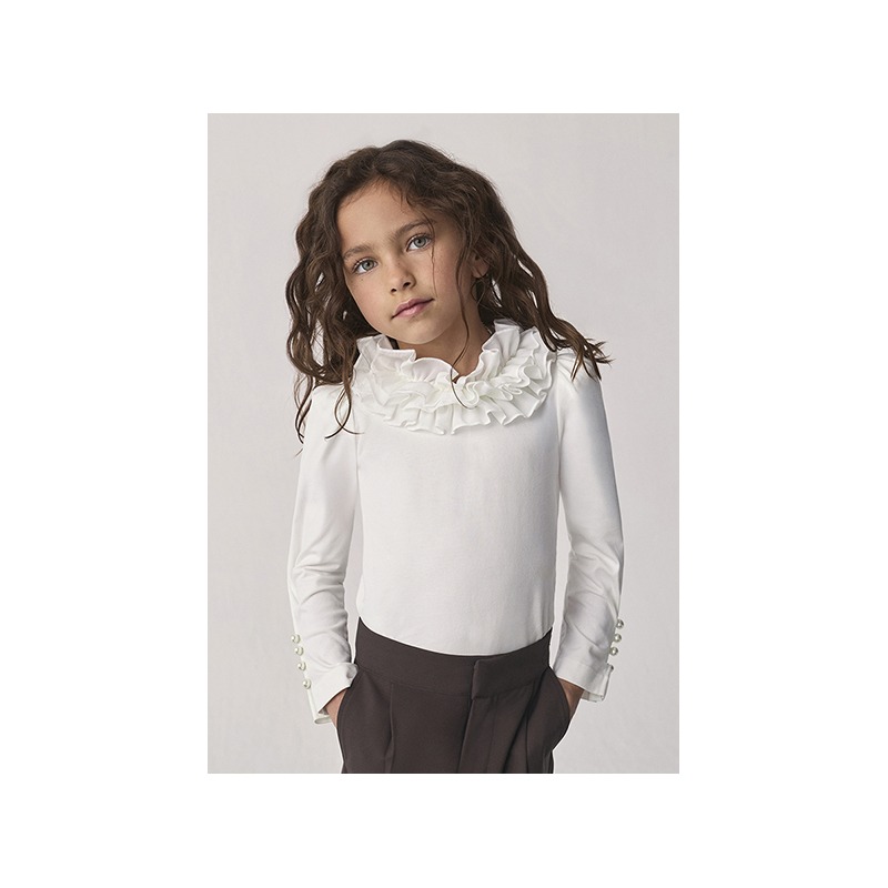 Camiseta combinada volantes niña Abel&Lula