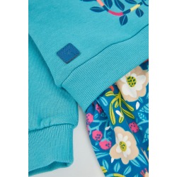 Vestido felpa estampado flores niña boboli