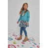 Vestido felpa estampado flores niña boboli