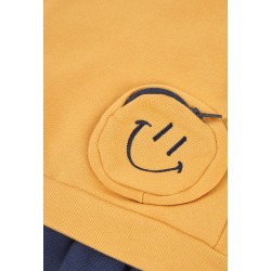 Vestido felpa parches de emoticonos niña boboli