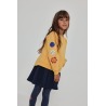 Vestido felpa parches de emoticonos niña boboli