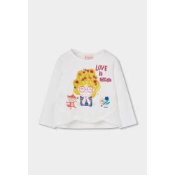 Camiseta punto muñeca y zorro niña boboli
