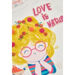 Camiseta punto muñeca y zorro niña boboli
