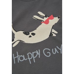 Camiseta punto niño estampado happy Boboli
