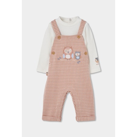 Conjunto peto punto bebé búhos Boboli