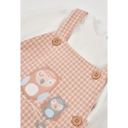 Conjunto peto punto bebé búhos Boboli