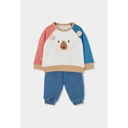 Conjunto punto bebé bordado oso Boboli