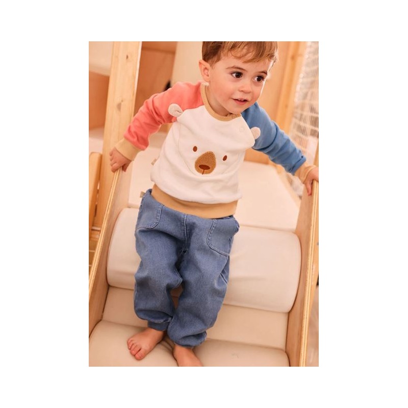 Conjunto punto bebé bordado oso Boboli