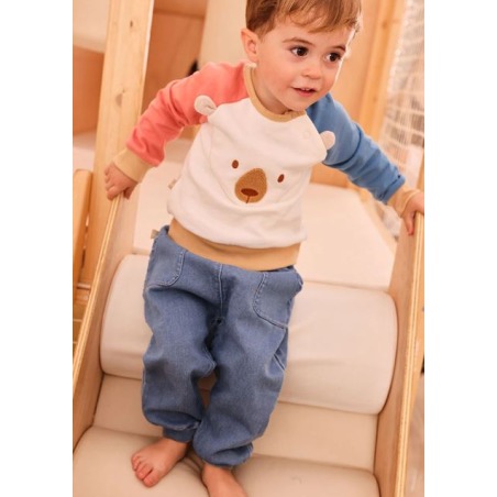 Conjunto punto bebé bordado oso Boboli