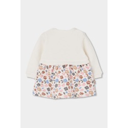 Vestido punto flores bordado búhos bebé Boboli