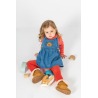 Conjunto peto punto denim bebé niña oso Boboli