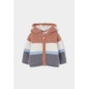 Chaqueta punto bebé rayas con capucha Boboli