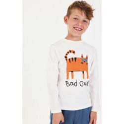 Camiseta punto niño gato...