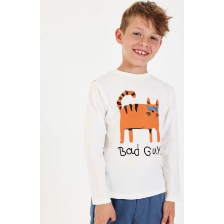Camiseta punto niño gato Boboli