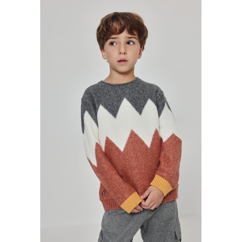 Jersey geométrico zigzag niño Boboli