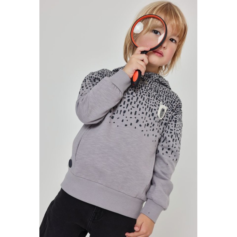Sudadera felpa capucha estampada niño Boboli