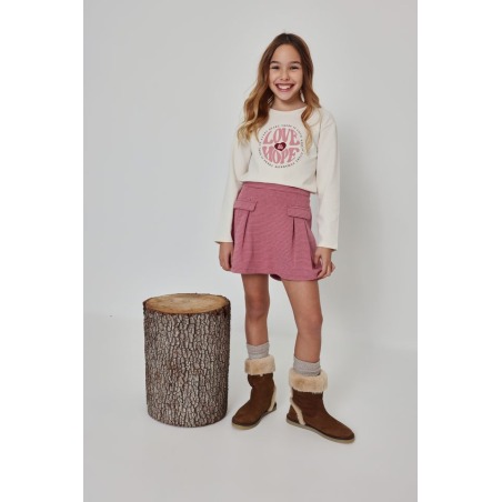 Camiseta punto Love & Hope niña Boboli