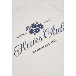 Camiseta punto niña "Fleurs club" Boboli