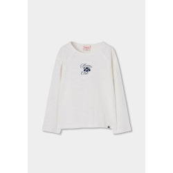 Camiseta punto niña "Fleurs club" Boboli
