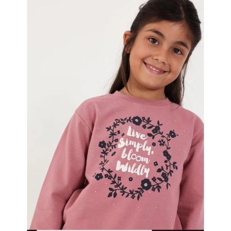 Chandal felpa niña flores Boboli