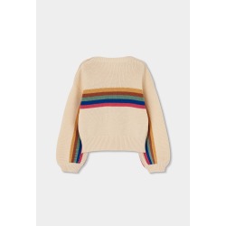 Jersey niña con rayas multicolor Boboli