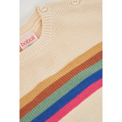 Jersey niña con rayas multicolor Boboli