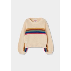 Jersey niña con rayas multicolor Boboli